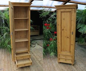 😍 Fab! Old Pine Tall Cupboard/ Linen/ Larder/ Housekeepers/ Wardrobe 😍