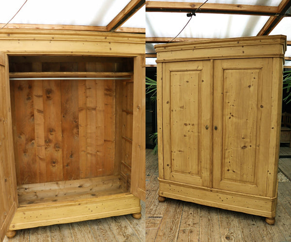 💕 Stunning! Big! Quality! Old Georgian Pine Double Knock Down Wardrobe 💕