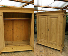 💖 BIG! Quality Old Victorian Pine Double Rail Option Knock Down Wardrobe 💖