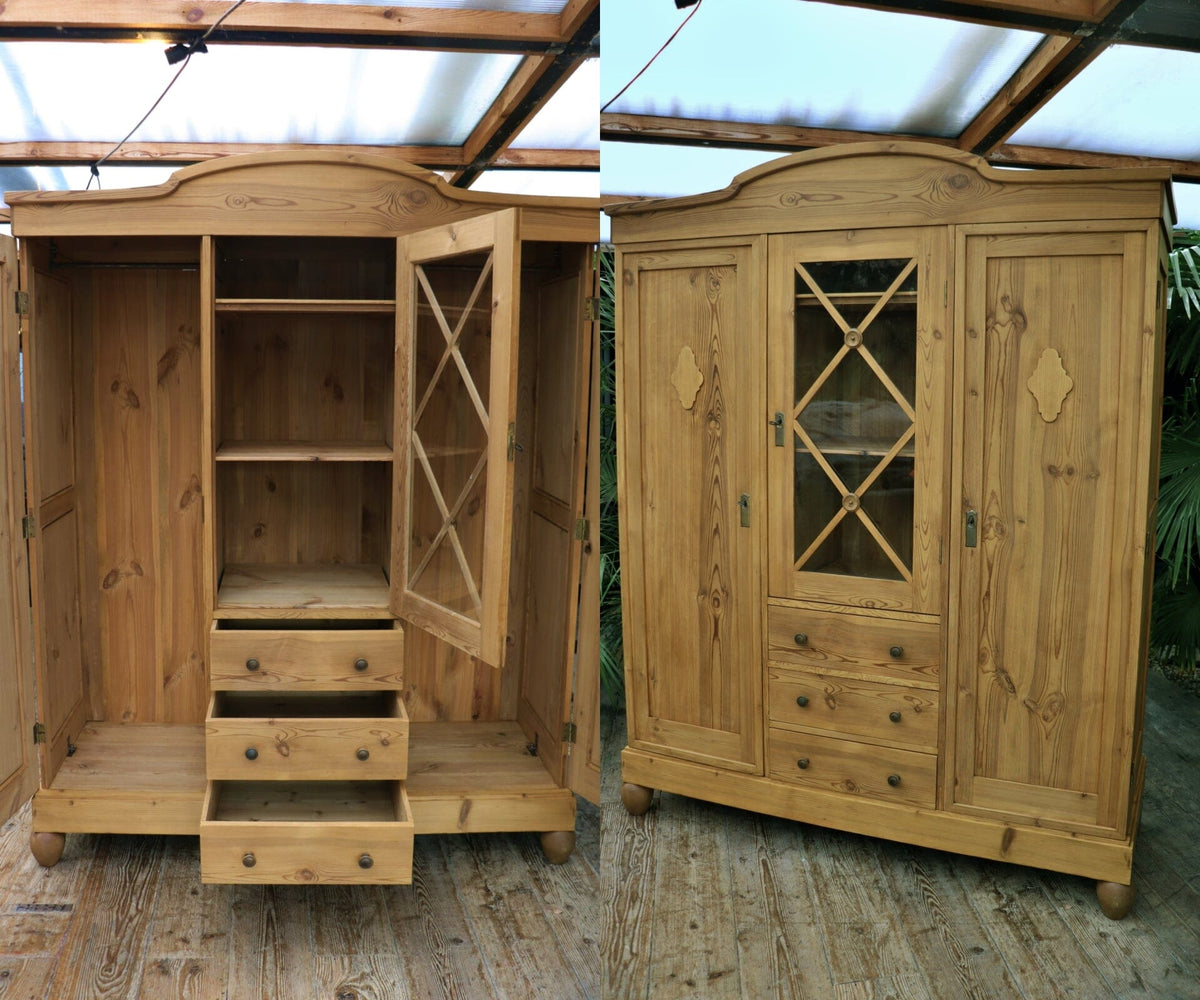 🤩 Stunning! Quality! Big Old Pine Triple Knock Down Combination Wardrobe 🤩