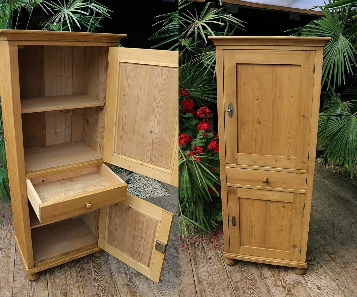 😍 Fab! Old Pine Cupboard-Linen/ Larder/ Home Office/ Bathroom 😍