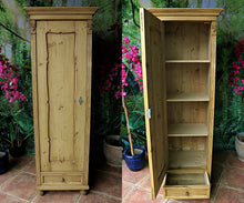 💖 Old Antique Style Pine Tall Cupboard/ Linen/ Larder/ Housekeepers/ Wardrobe 💖