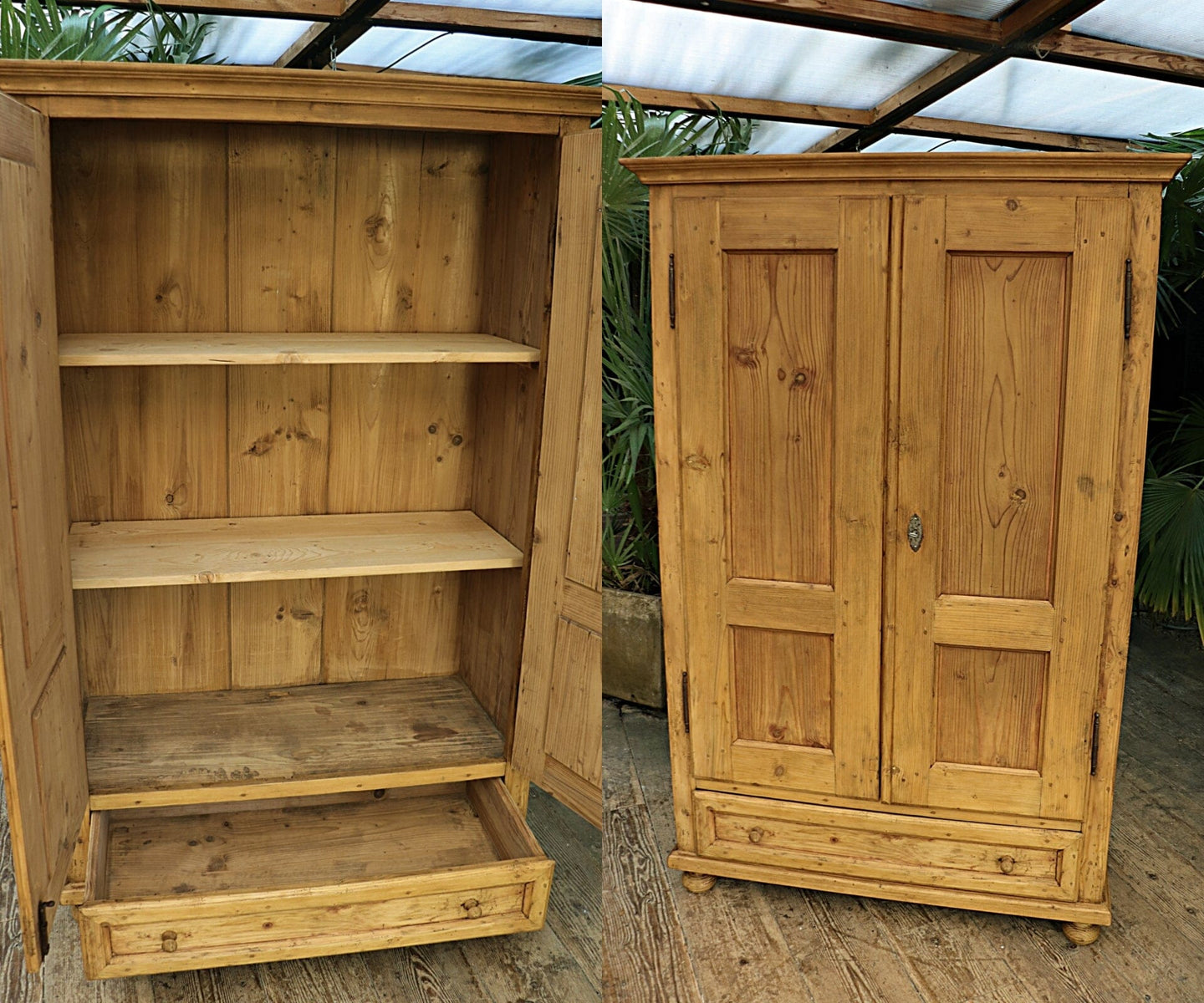 💕 WOW! Old Georgian! Shelved Pine Cupboard-Linen/ Larder/ Food/ Wardrobe 💕