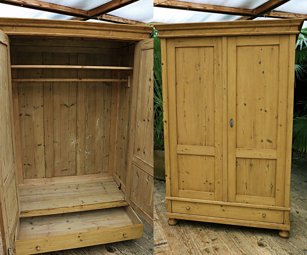 🤩 WOW! Quality! Large Old Pine Double Knock Down/ Sectional Wardrobe 🤩