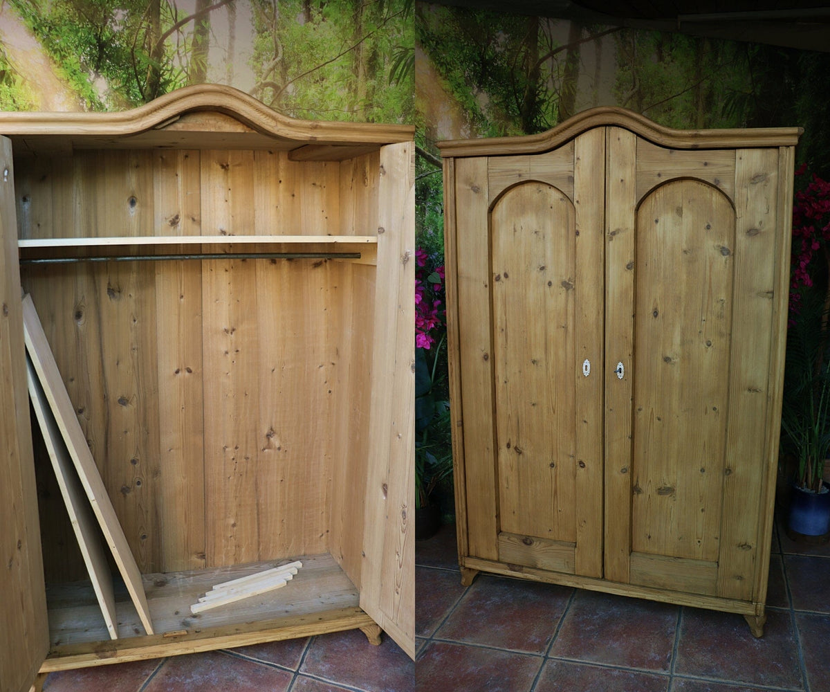 😍 Gorgeous! Old Pine Wardrobe/ Cupboard-Linen/ Larder/ Food/ Home Office 😍