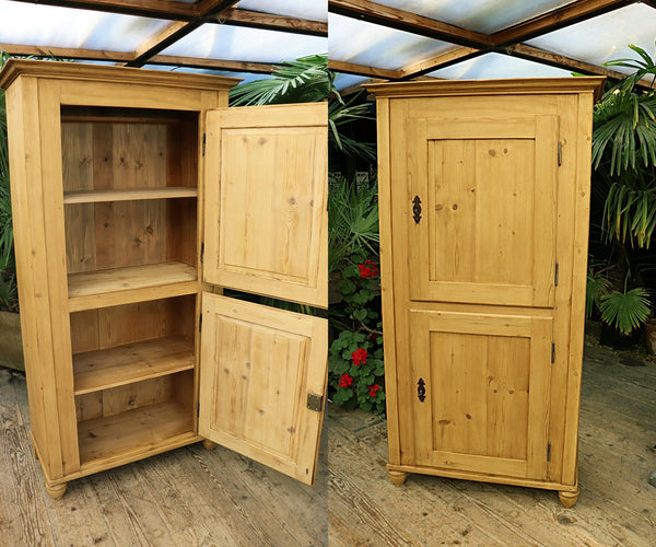 🤩 Gorgeous Large Old Pine 'Housekeepers' Kitchen Cupboard - Linen/ Larder/ Home Office 🤩