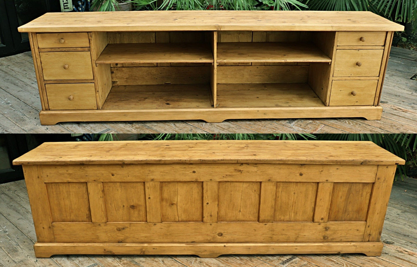 💖 OMG! Huge! Old Pine (2.6m) Low Sideboard/ Base/ TV Stand/ Counter/ Room Divider 🥳 - oldpineshop.co.uk