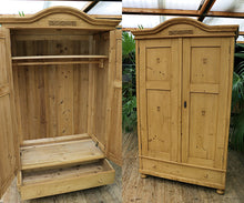 💖 Quality Old Antique Pine Double Knock Down Wardrobe 1 of a Pair! 💖 - oldpineshop.co.uk
