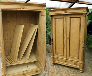 ❤️ Old Pine Wardrobe/ 'Housekeepers' Cupboard-Linen/ Larder/ Food ❤️