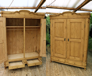 💖 WOW! Quality! Big Old (Georgian!) Pine Double Knock Down Wardrobe 🤩