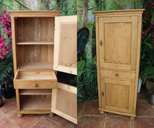 ❤️ Lovely! Old Pine 2 Door Cupboard-Linen/ Larder/ Home Office/ Bathroom ❤️
