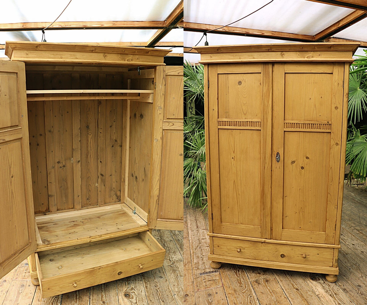 🤩 Gorgeous! Quality! Old Pine Double Knock Down/Sectional Wardrobe 🤩