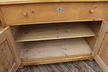 😍 BIG OLD 1.8m STRIPPED PINE BASE/ SIDEBOARD/ CUPBOARD/ TV STAND 😍 - oldpineshop.co.uk
