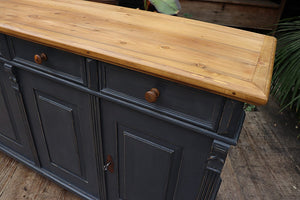 😍 FAB 1.8m OLD ANTIQUE STYLE PINE & PAINTED SIDEBOARD/ CUPBOARD/ TV STAND 😍 - oldpineshop.co.uk