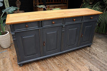 😍 FAB 1.8m OLD ANTIQUE STYLE PINE & PAINTED SIDEBOARD/ CUPBOARD/ TV STAND 😍 - oldpineshop.co.uk