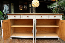 ❤️ WOW! 1.84m OLD/ ANTIQUE STYLE PINE & PAINTED SIDEBOARD/ CUPBOARD/ TV STAND ❤️ - oldpineshop.co.uk
