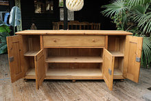 🤩 BIG OLD 2m STRIPPED PINE DRESSER BASE/ SIDEBOARD/ CUPBOARD/ TV STAND 🤩 - oldpineshop.co.uk