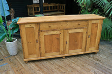 ❤️ BIG OLD 1.8m STRIPPED PINE DRESSER BASE/ SIDEBOARD/ TV STAND ❤️ - oldpineshop.co.uk