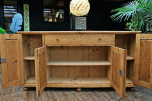 ❤️ BIG OLD 1.8m STRIPPED PINE DRESSER BASE/ SIDEBOARD/ TV STAND ❤️ - oldpineshop.co.uk
