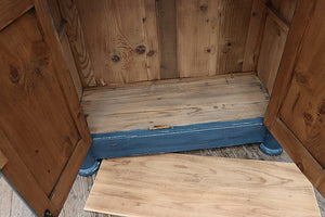 😍 UNUSUAL OLD PINE/ BLUE PAINTED VICTORIAN DRESSER BASE/ SIDEBOARD  😍 - oldpineshop.co.uk