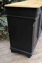 BIG! OLD STYLE 2M PINE/ BLACK PAINTED SIDEBOARD/ BASE  😍 - oldpineshop.co.uk