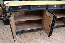 BIG! OLD STYLE 2M PINE/ BLACK PAINTED SIDEBOARD/ BASE  😍 - oldpineshop.co.uk