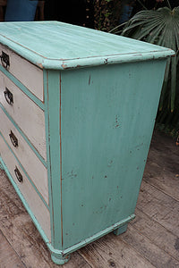 😍   FAB! OLD ANTIQUE VICTORIAN PINE/ PAINTED CHEST DRAWERS  😍 - oldpineshop.co.uk