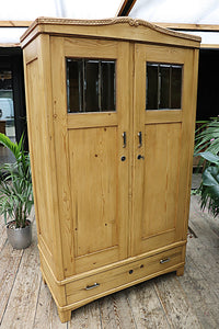 😀💕 Superb Old Pine/ Glazed Cupboard/ Wardrobe - Linen/ Larder  ❤️ - oldpineshop.co.uk